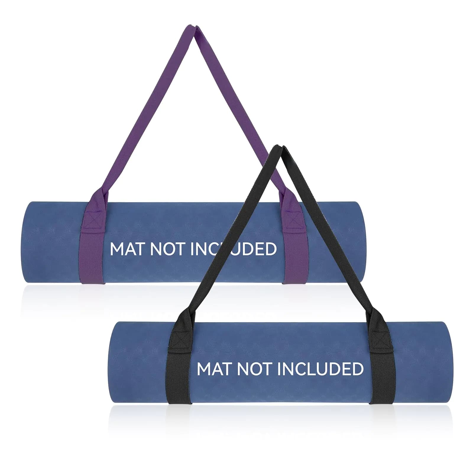 Yoga Mat Carrying Straps Black and Purple
