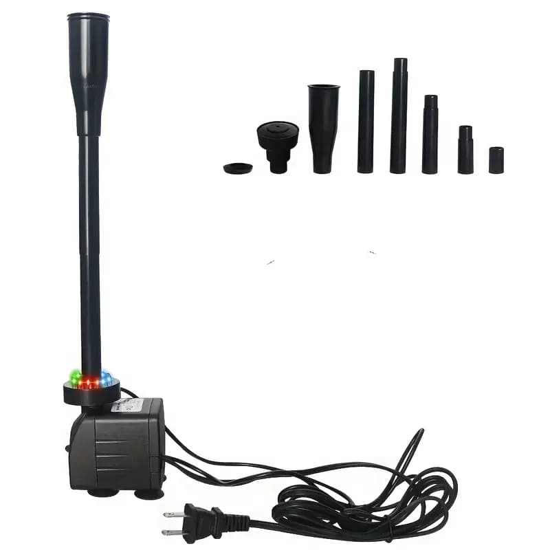 Pond Fountain Pump SM-068 with 12 LED Lights & Nozzles