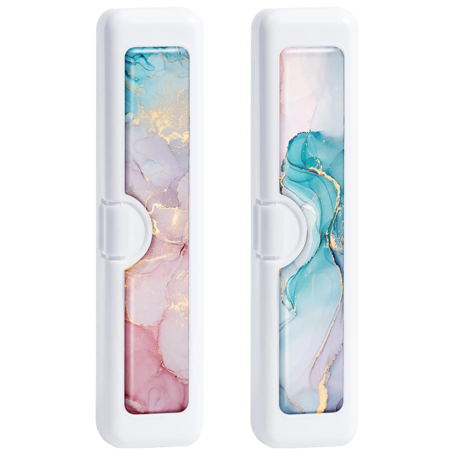 Colorful Travel Toothbrush Case and Holder Set