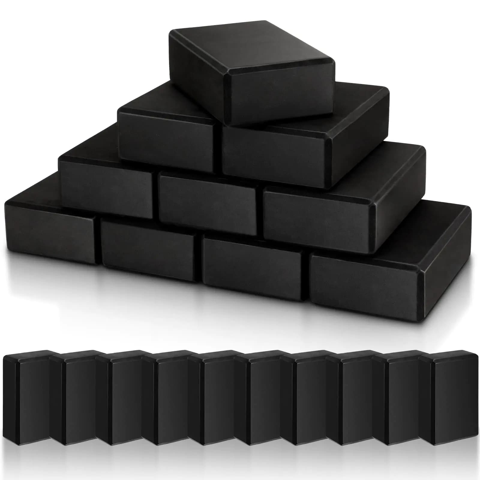 Foam Eva Yoga Blocks Set of 10 Black