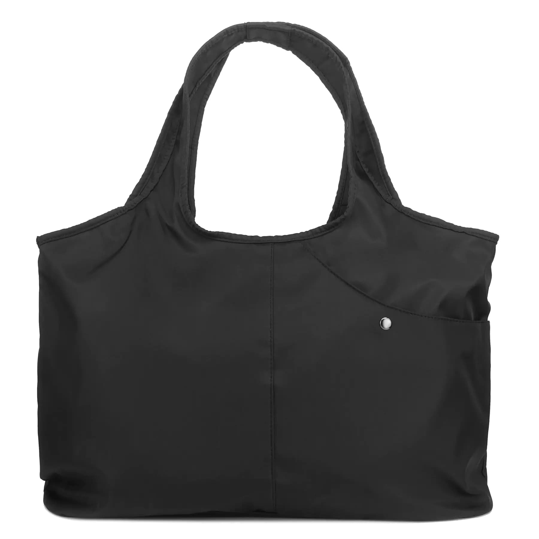 Women's Waterproof Black Nylon Travel Tote Bag