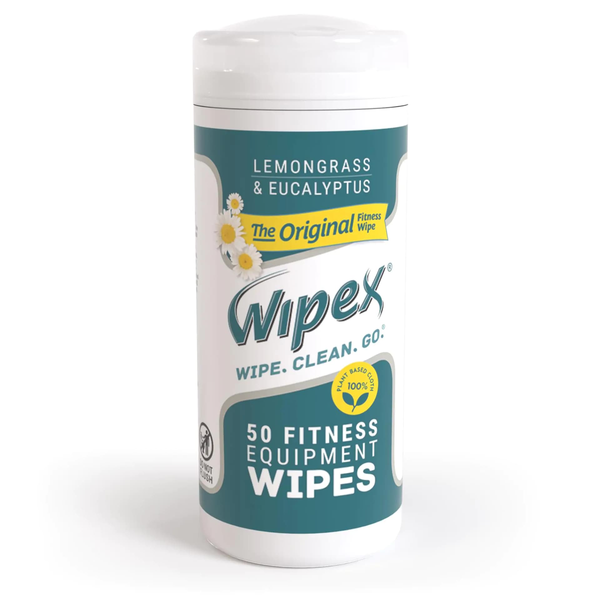 Fitness Equipment Wipes Lemongrass Eucalyptus 50 Count