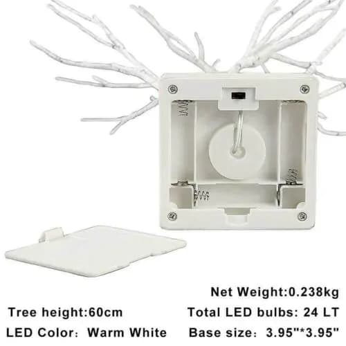 60cm Mini Twig Easter Tree with 24 LED Lights