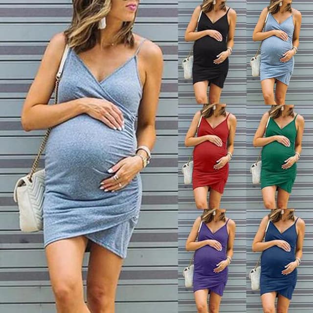 Maternity Dress, Sexy Camisole Dress for Pregnant Women