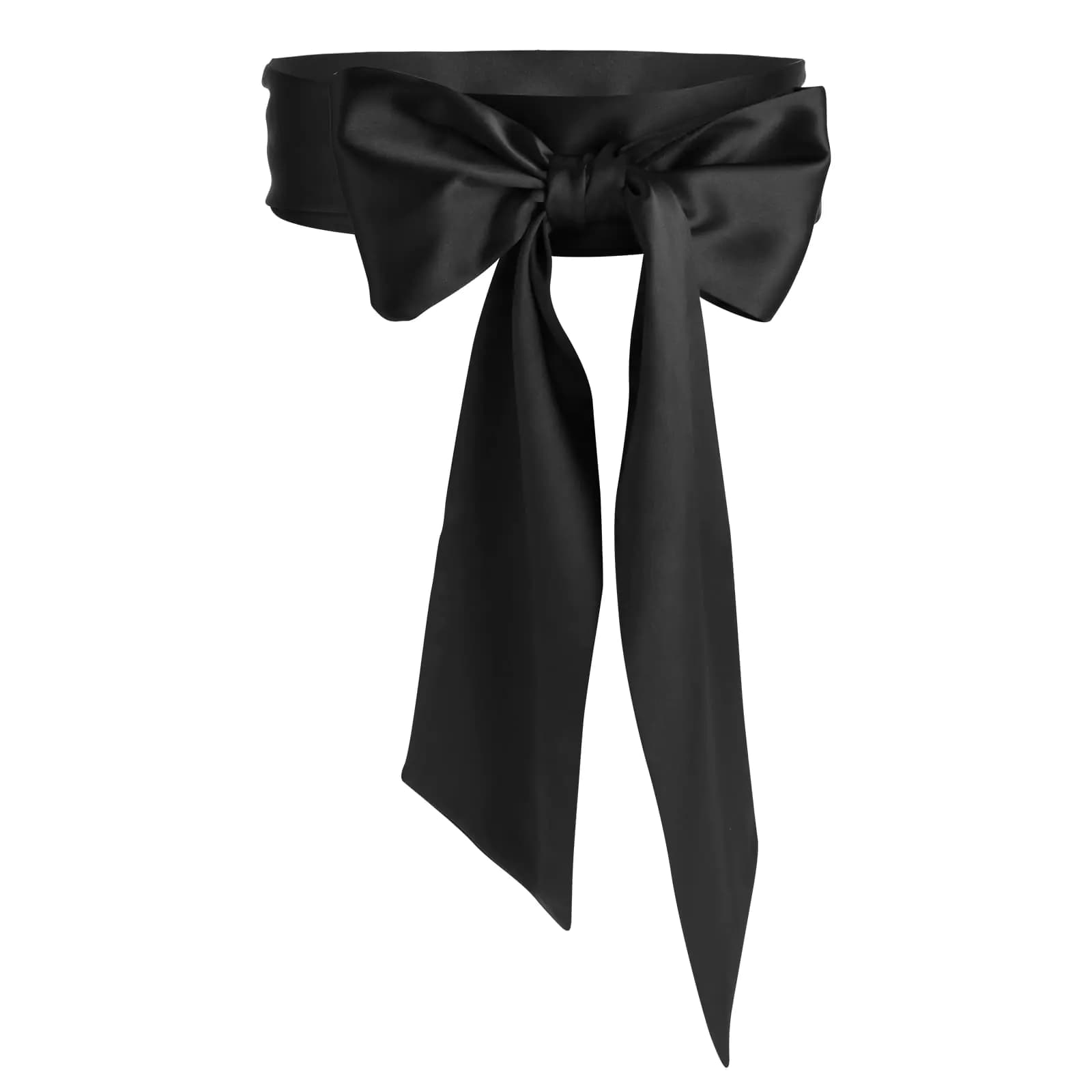 Wedding Satin Sash Belt for Women, Black