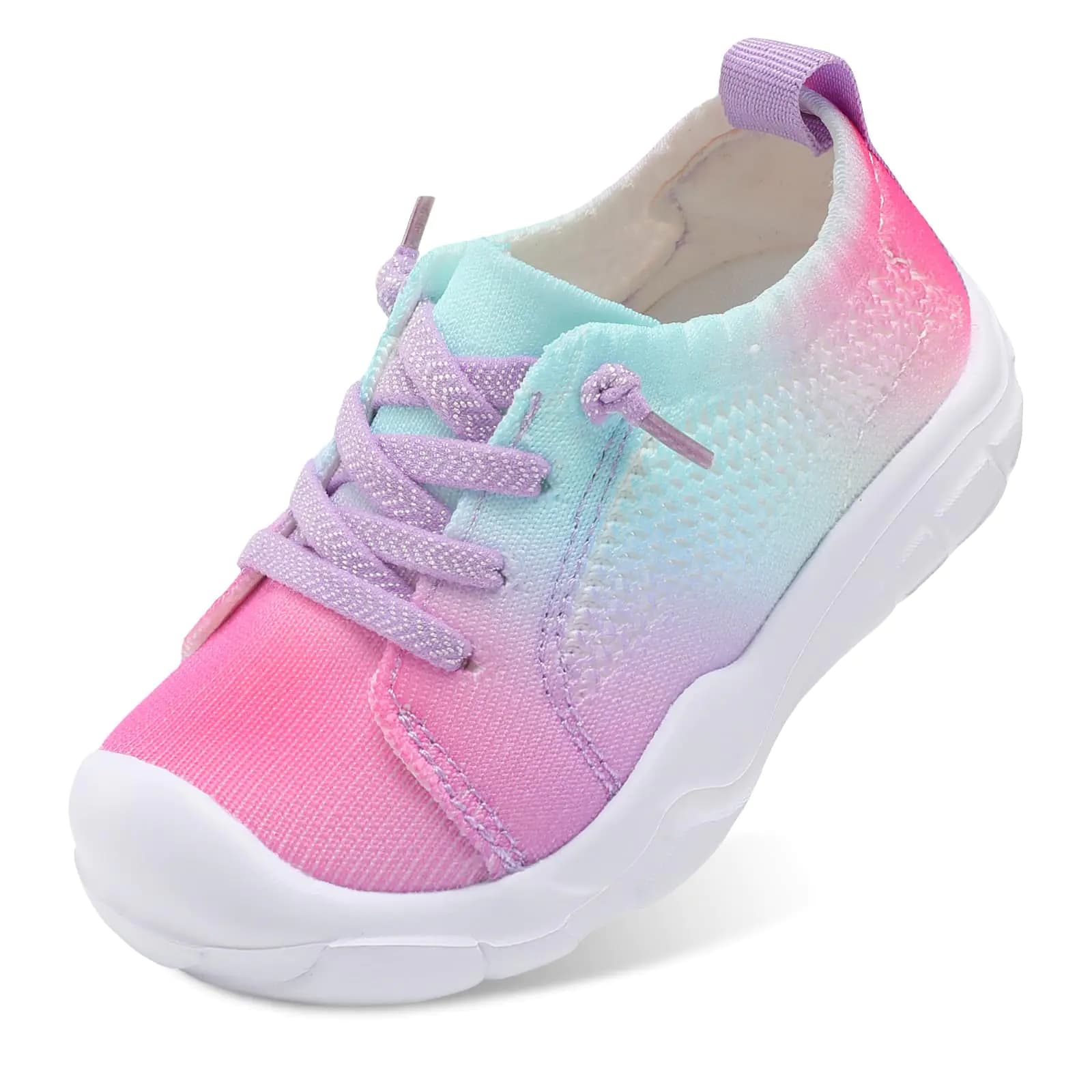 Toddler Breathable Slip-On Sneakers Rainbow Blue