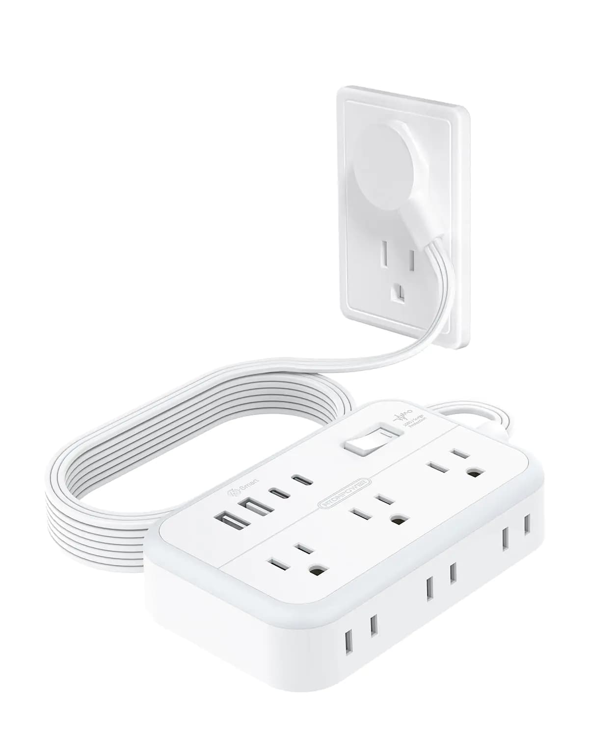 Surge Protector Power Strip 6 Outlets 4 USB
