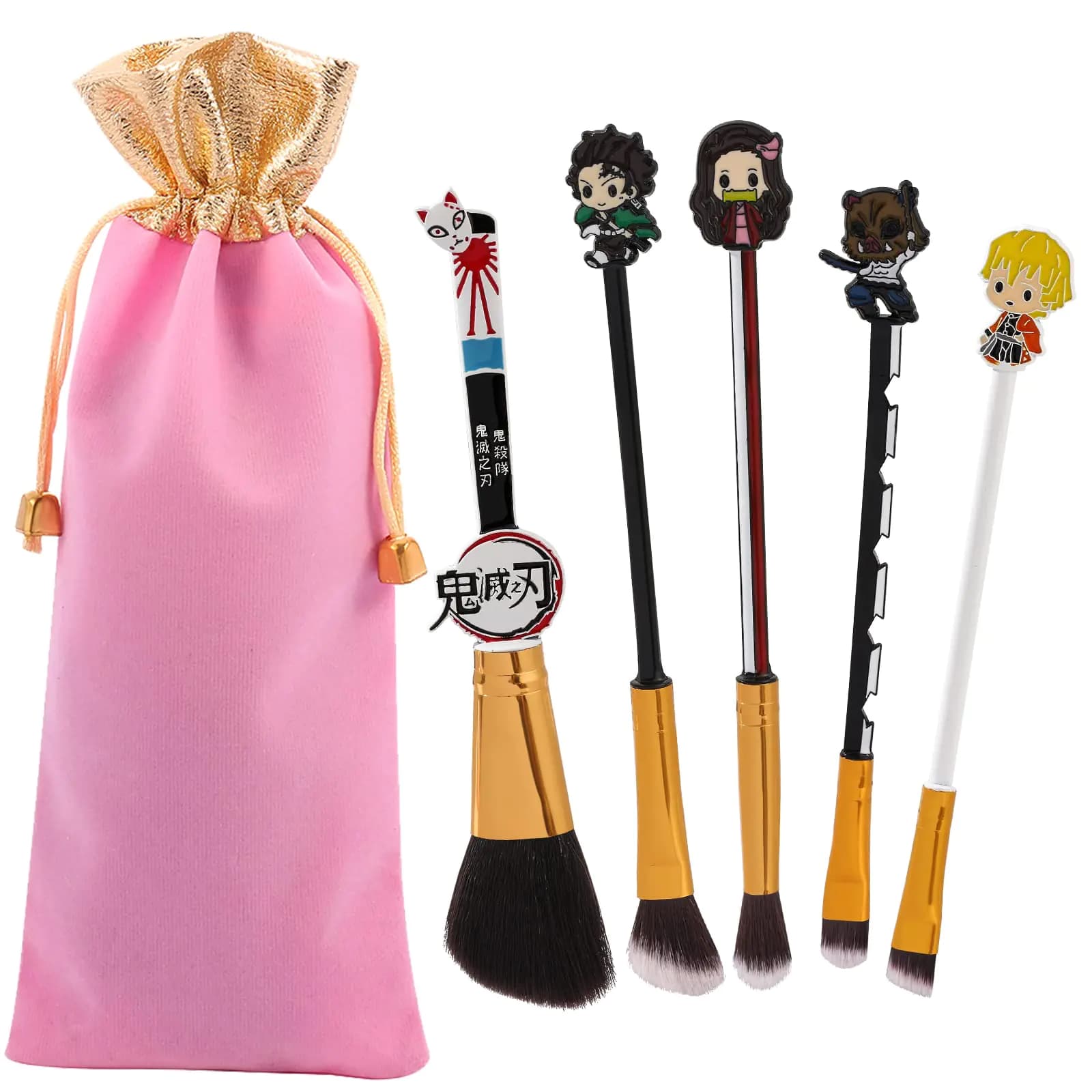 Demon Slayer Anime Makeup Brush Set 5pc