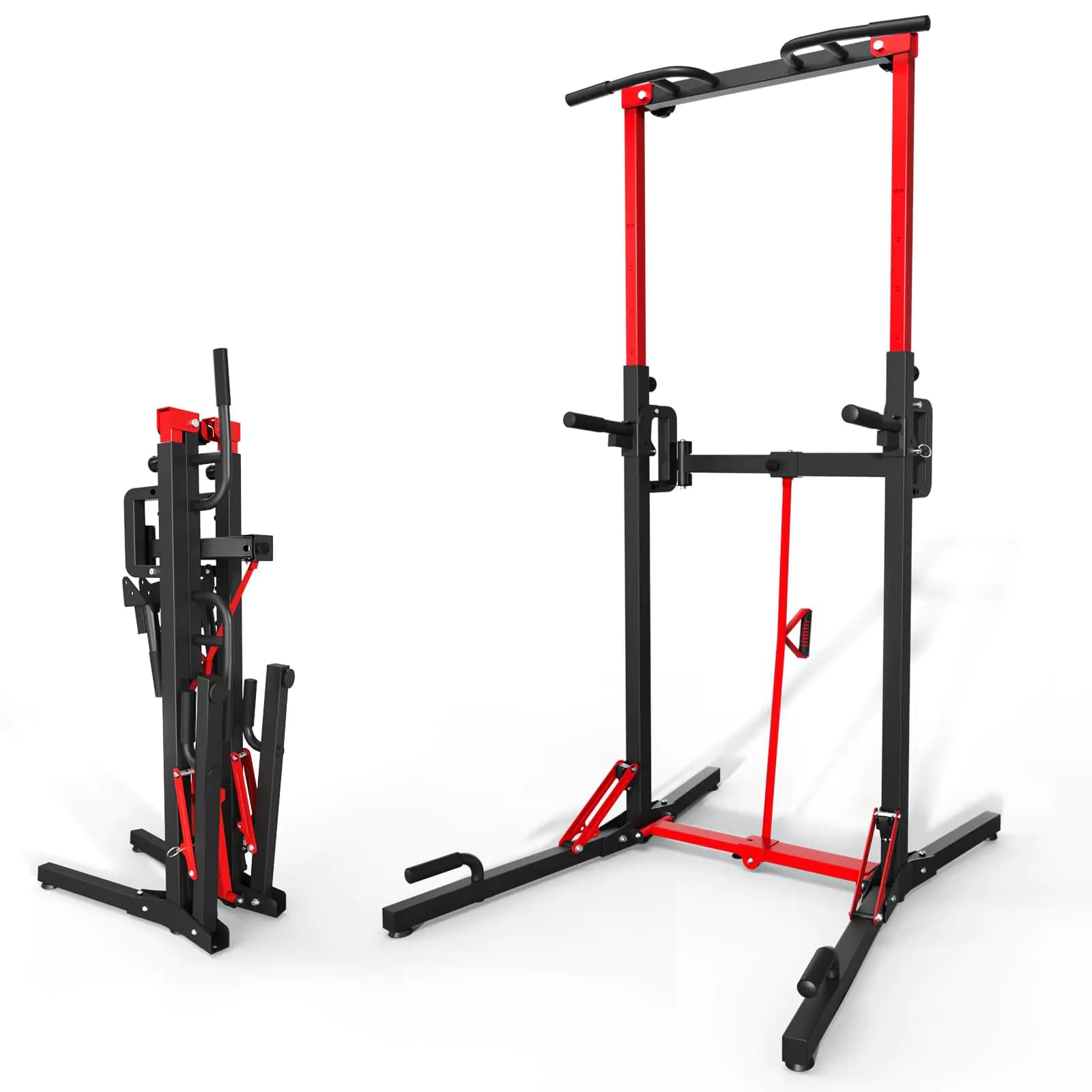 Foldable Power Tower Pull Up Dip Station