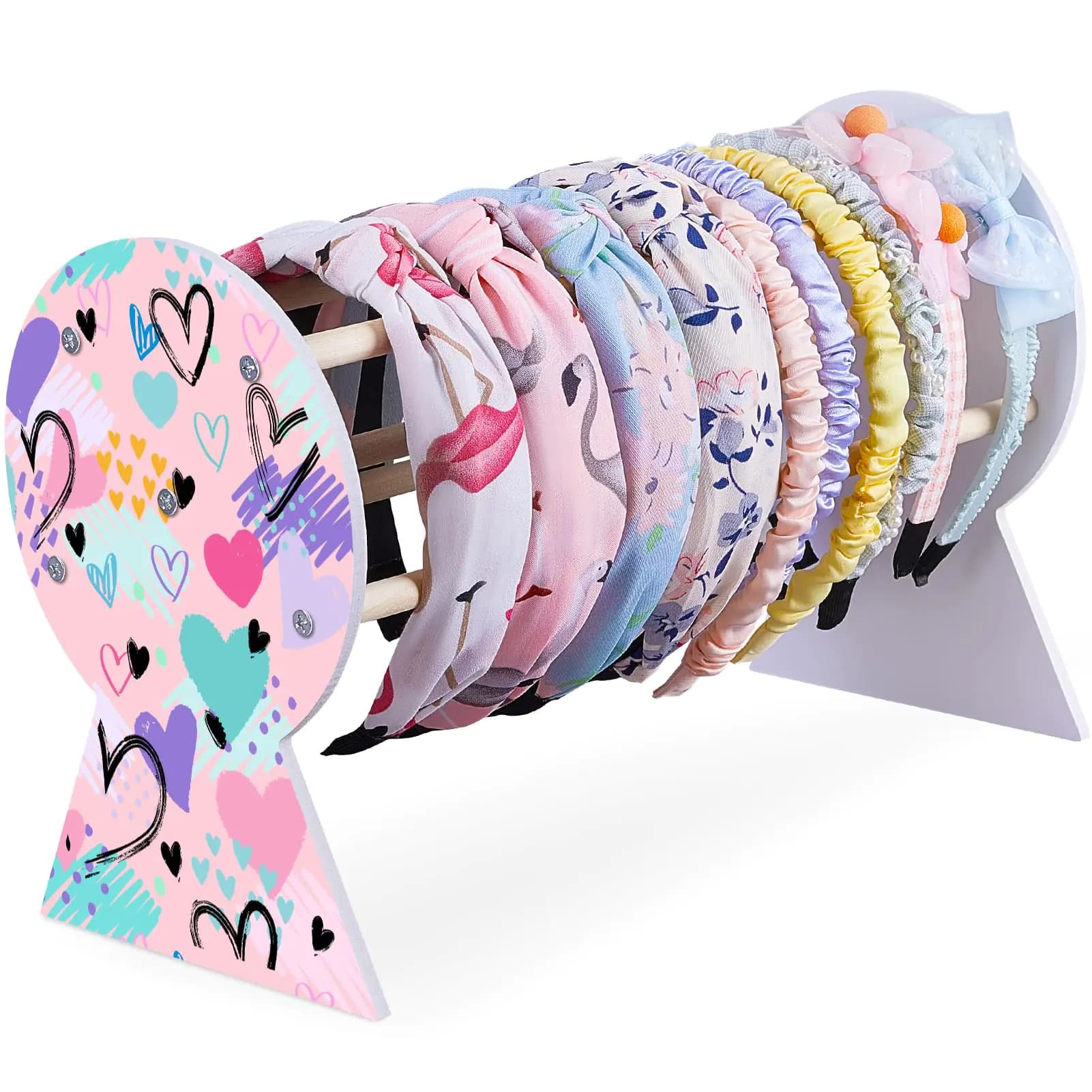 Basumee Headband Holder - Hair Accessories Organizer for Girls Headbands Hair Hoops and Room Decors