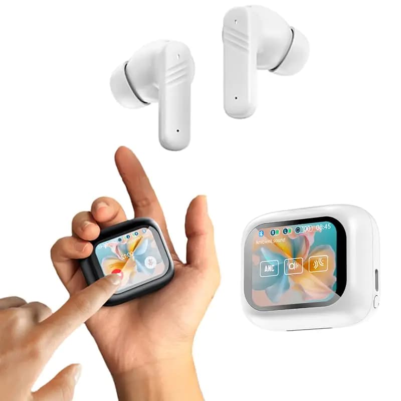 Wireless Earbuds With Active Noise Cancelling White