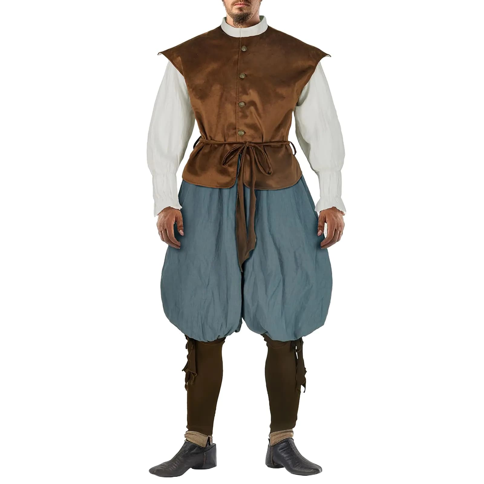 Medieval Renaissance Mens Costume Outfit Vest Pants