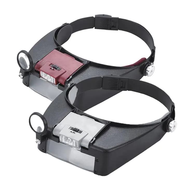 Helmet Magnifier with 2 LED Lights for Repairs