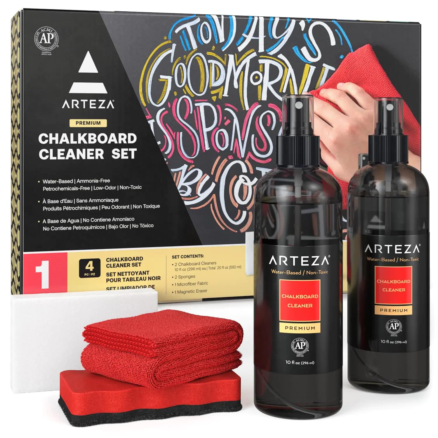 Chalkboard Cleaner Set With Microfiber Towel