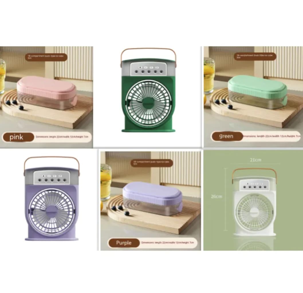 USB Mini Air Cooler & Humidifier with LED Lights