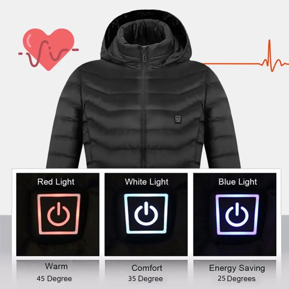 Heated USB Electric Jacket Thermal Winter Coat