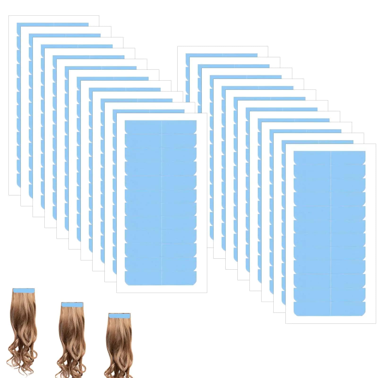 Hair Extension Tape Double Sided Adhesive Blue
