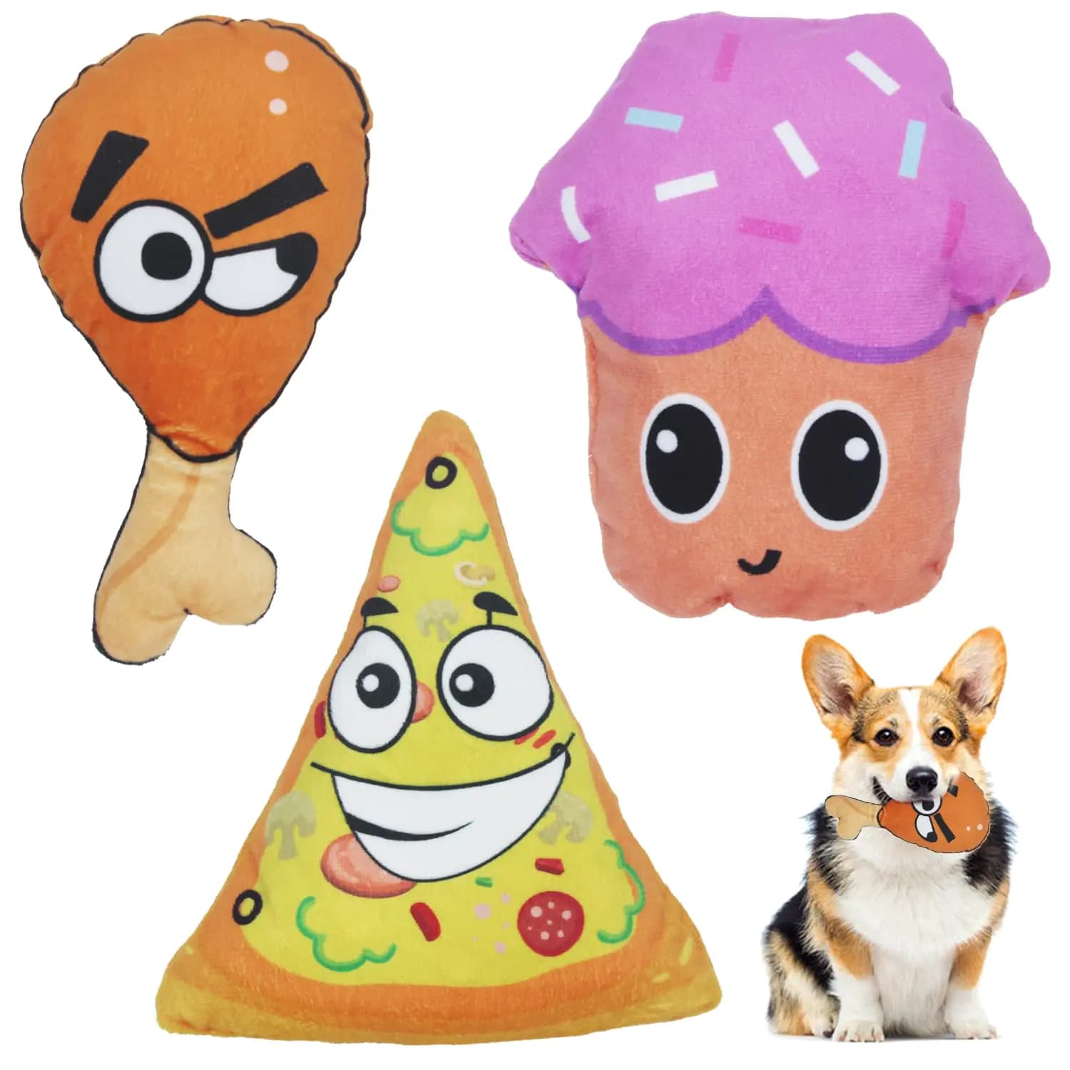 Squeaky Plush Dog Toys for Small Dogs