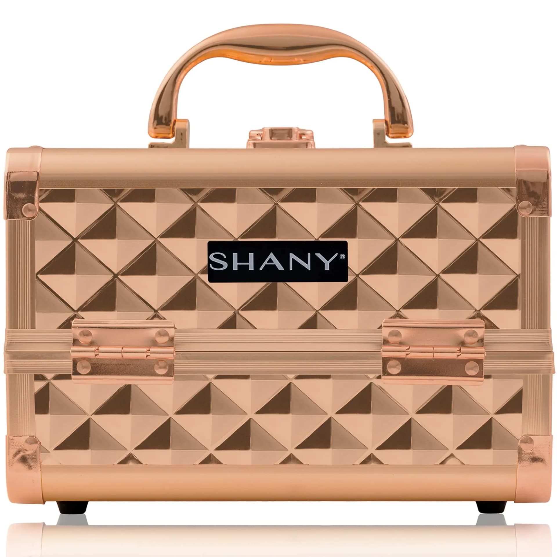 Shany Chic Makeup Train Case With Mirror Rose Gold