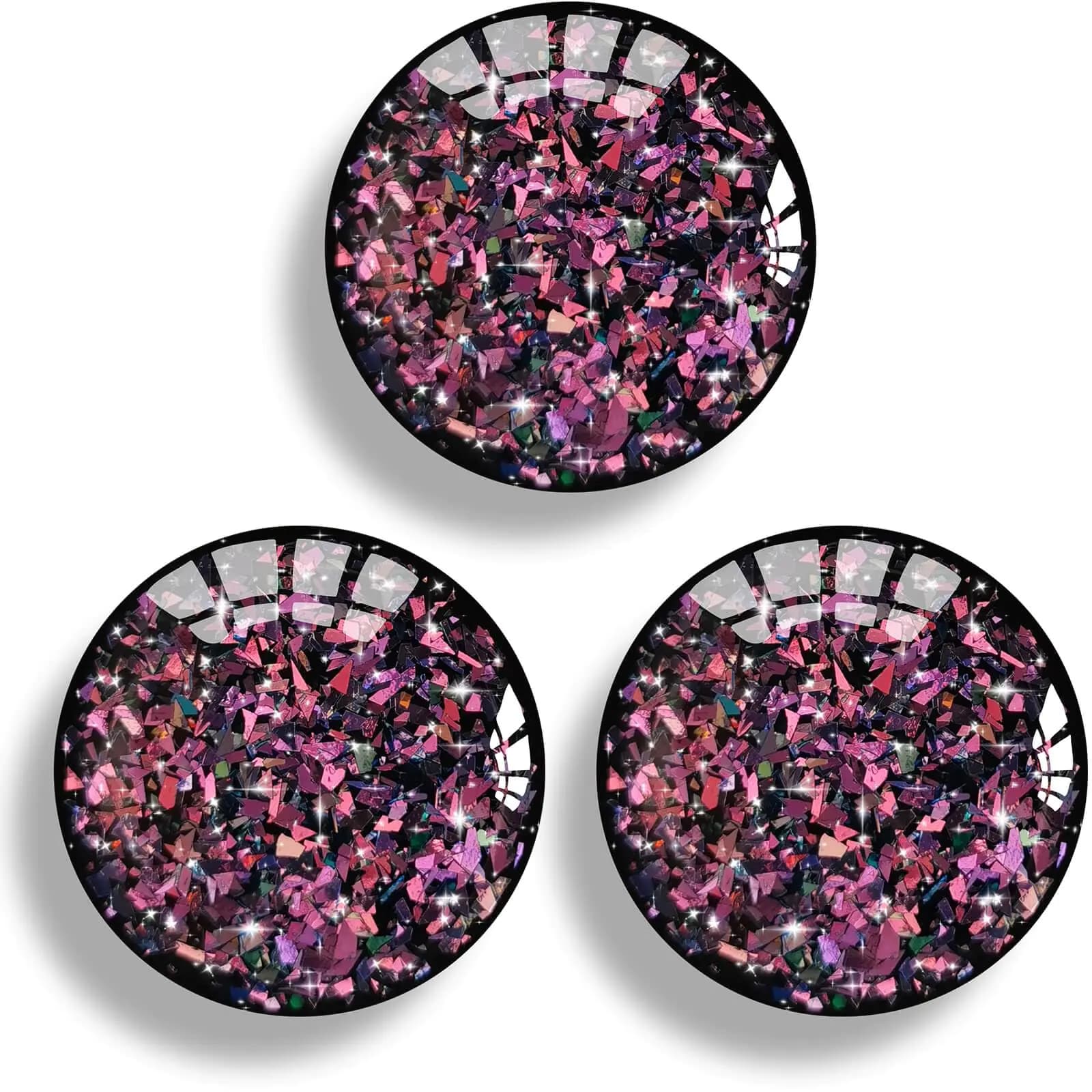Phone Grip Stand Holder, Purple Glitter, 3 Pack