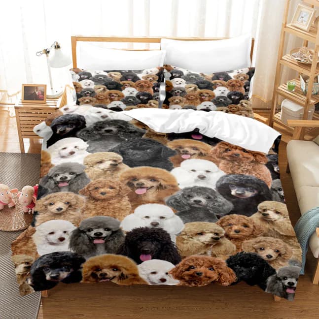 Cute Dog Print Bedding Set