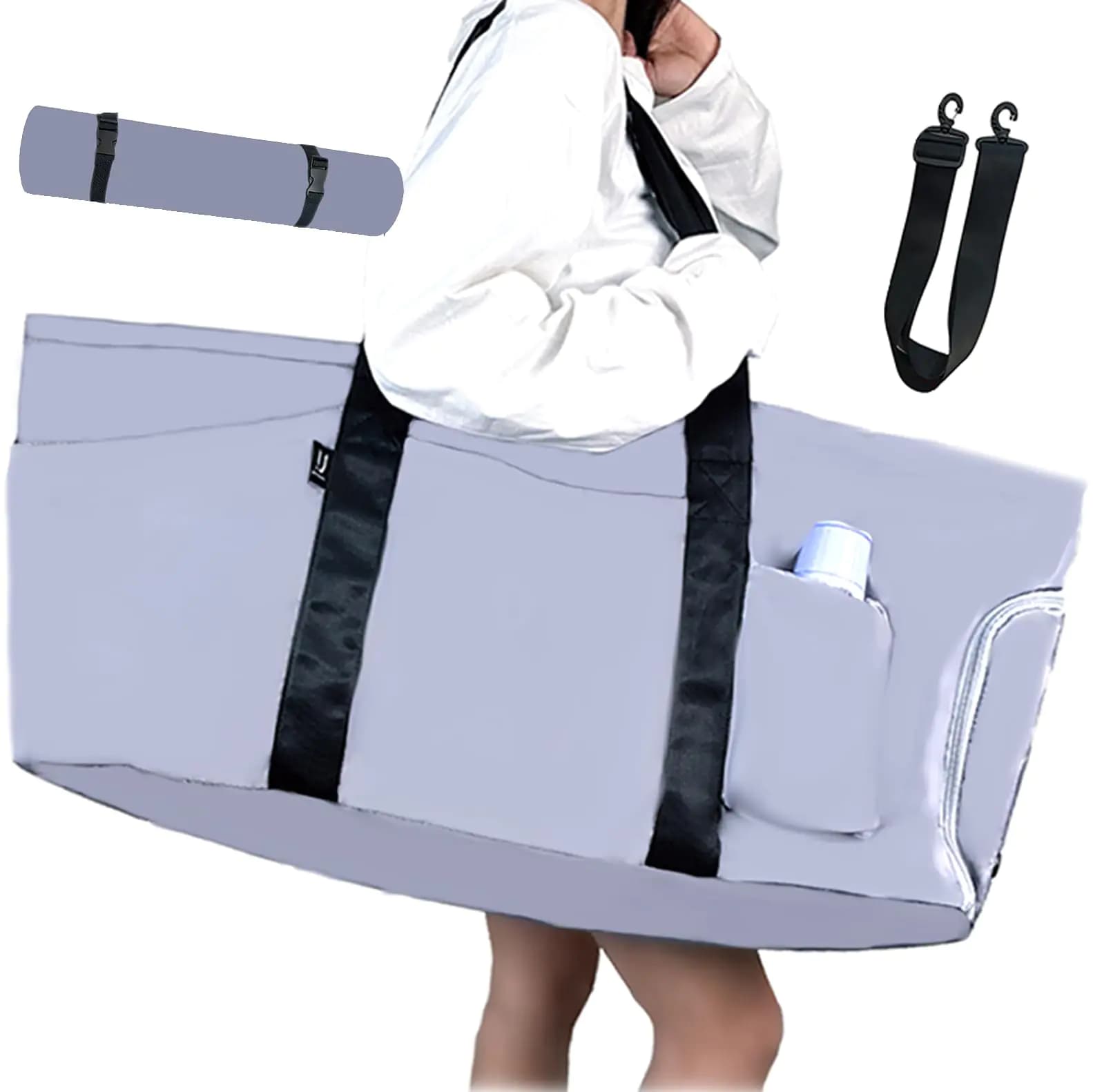 Yoga Mat Bag With Shoe Compartment Gray
