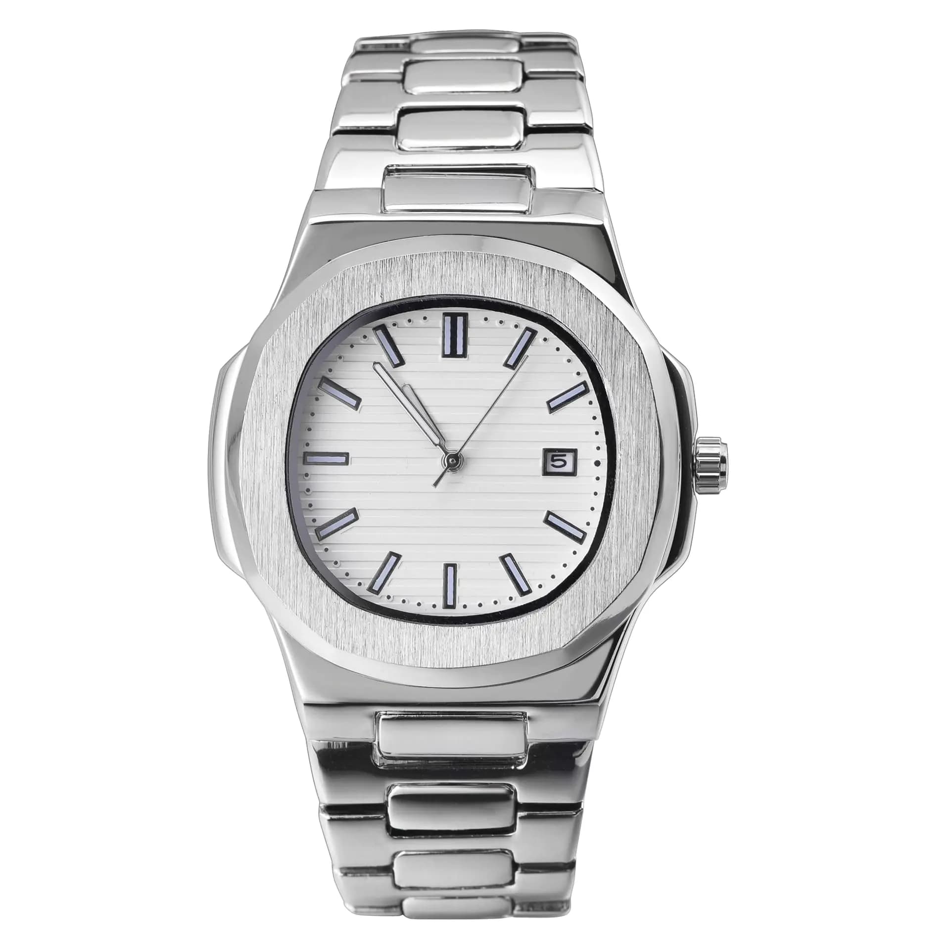 Men's Stainless Steel Nautilus Quartz Watch