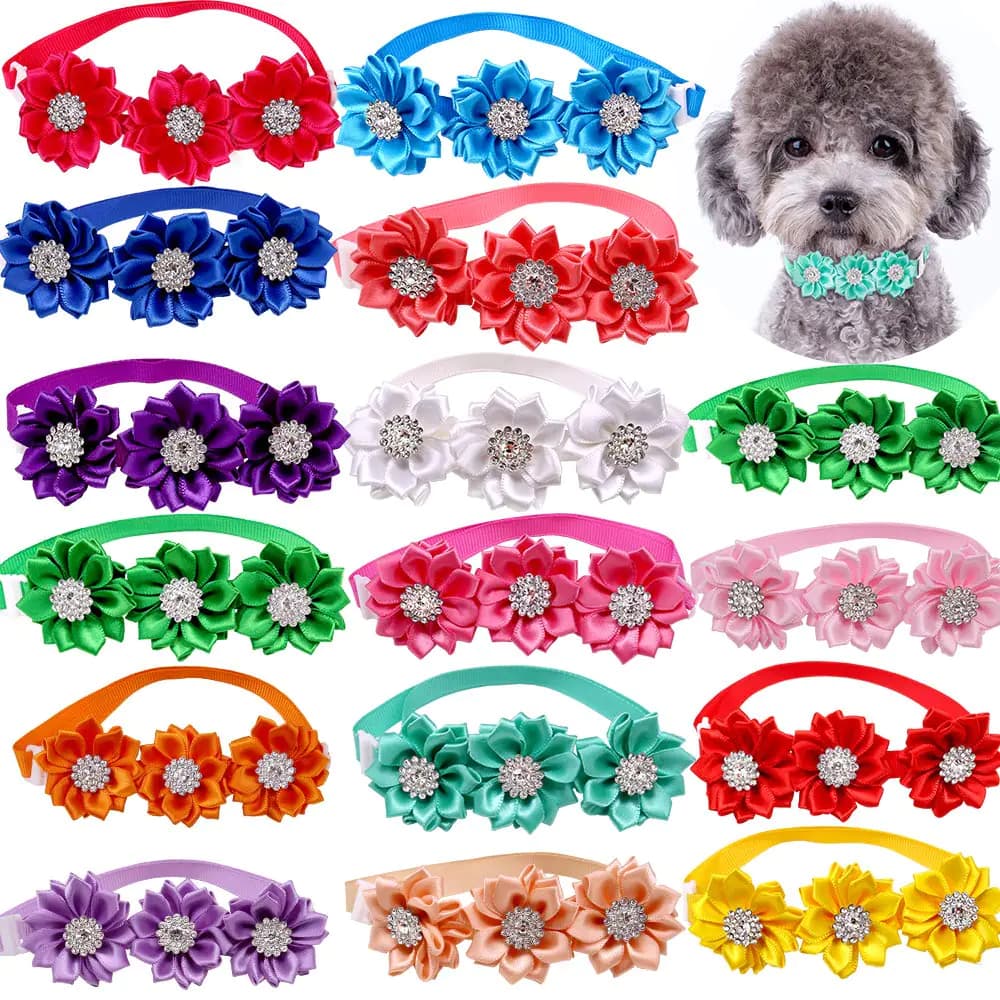 Dog Bow Tie Collar Pet Accessories Pack