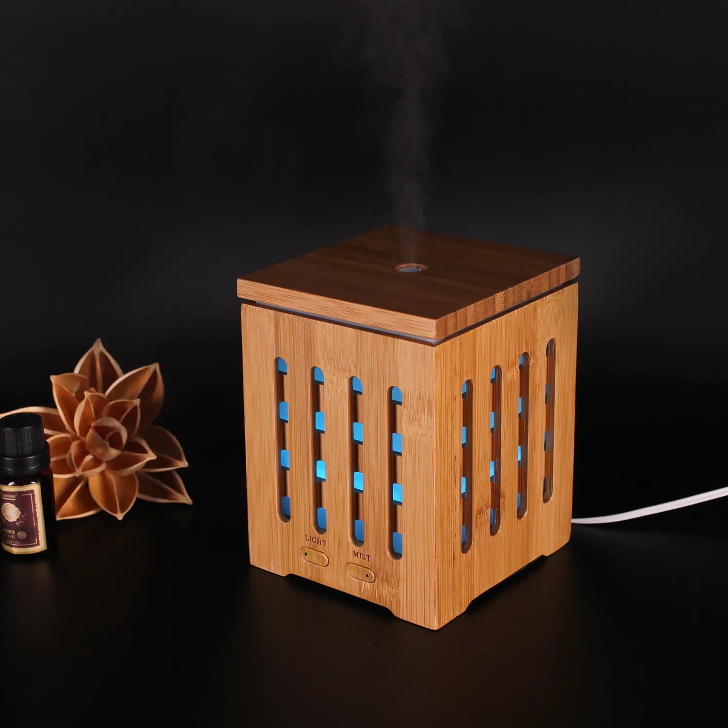 Bamboo Wood 200ML Aromatherapy Diffuser with LED Lights