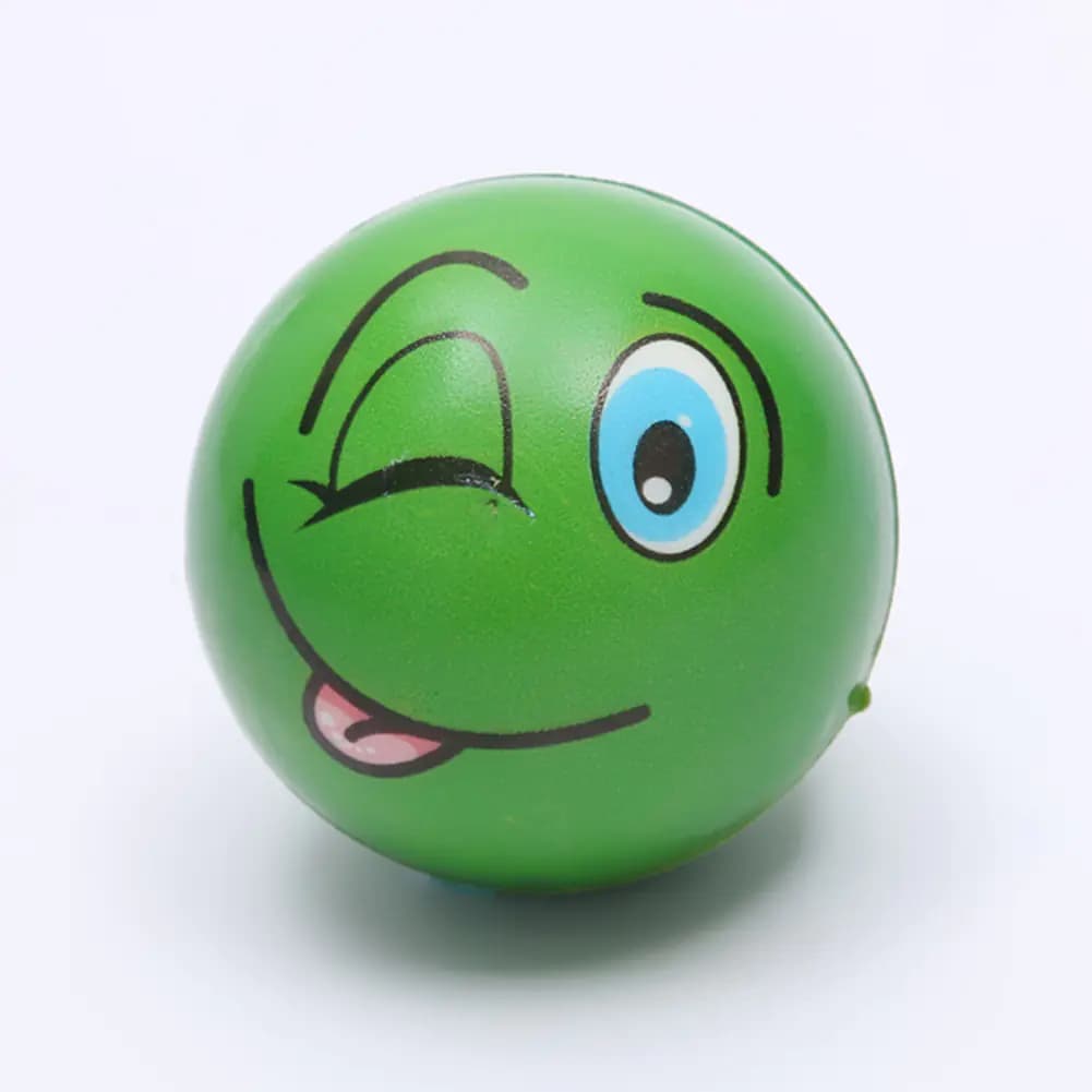 5cm Yellow Emoji PU Stress Ball for Kids Toys