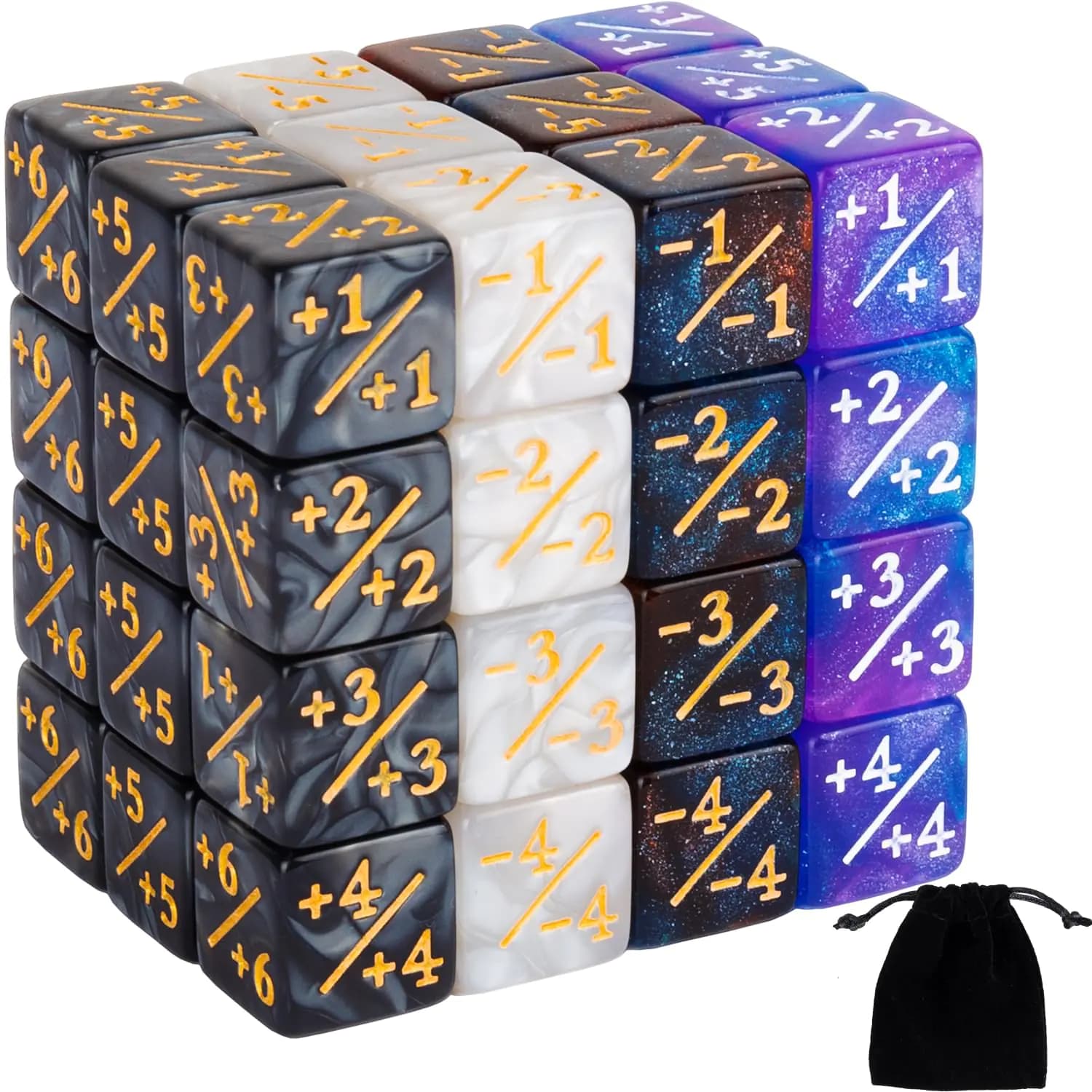 Magic The Gathering Starry Marble D6 Dice Set