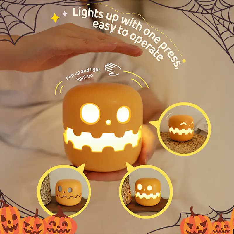Pumpkin Lamp Halloween Bedside Ambience Light