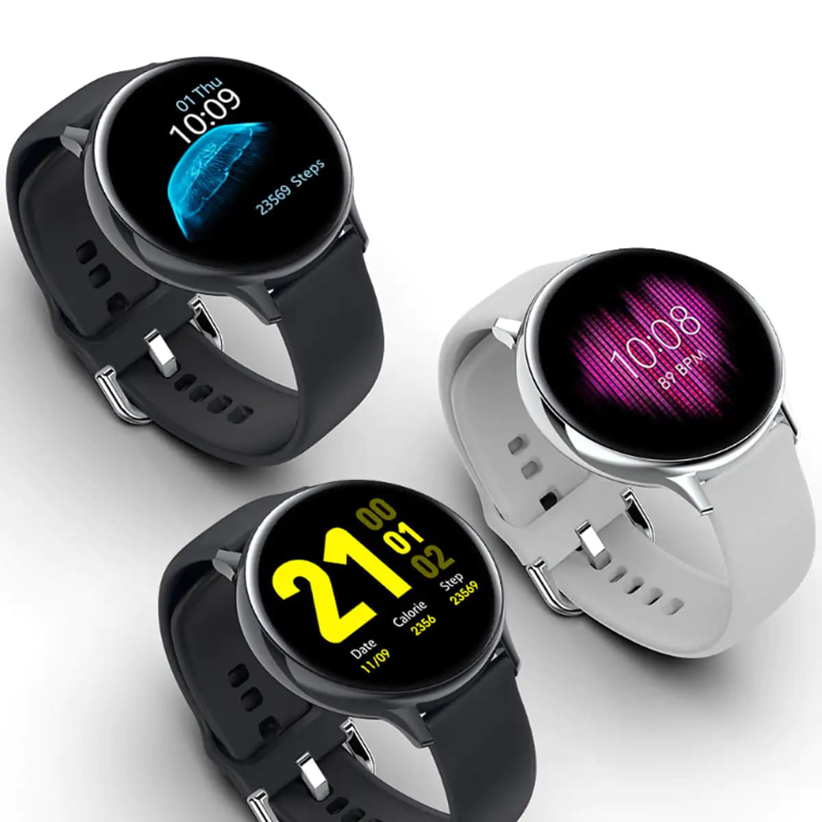 Smart Watch Round Face Health Monitoring and Activity Tracker