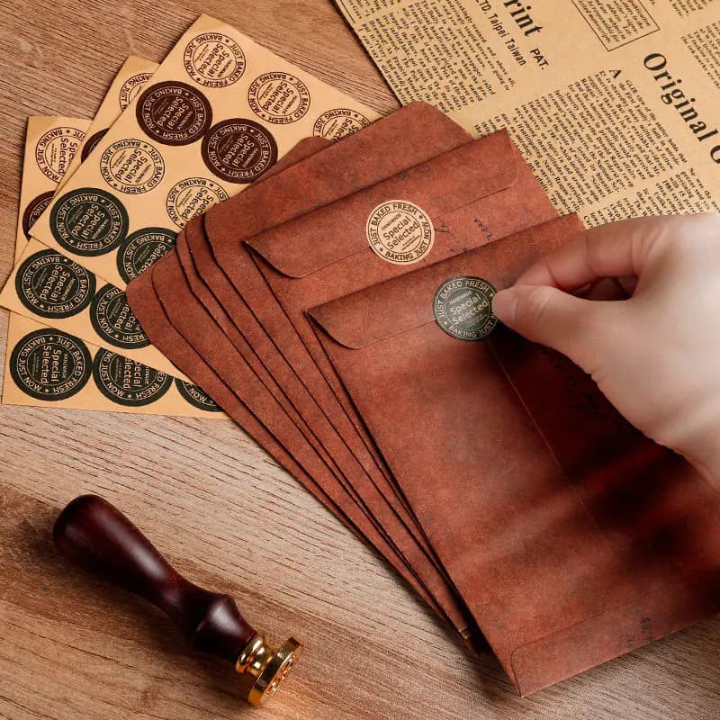 Vintage Kraft Paper Envelopes for Office Supplies