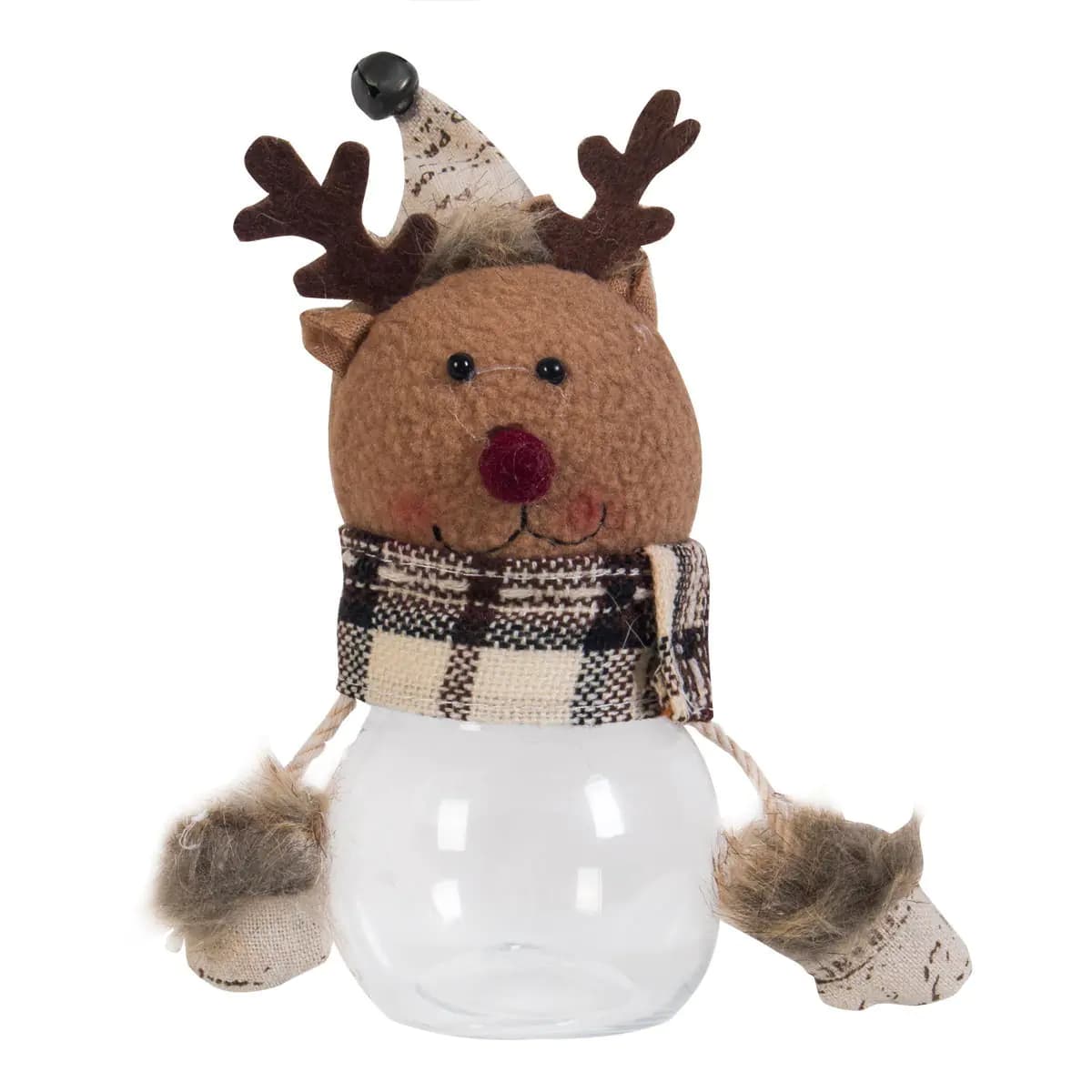 Christmas Decorations: Candy Jar, Santa, Snowman, Reindeer