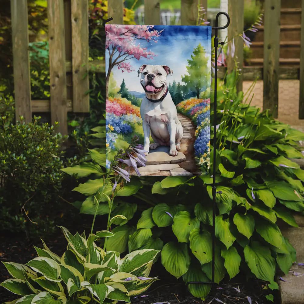 American Bulldog Spring Garden Flag