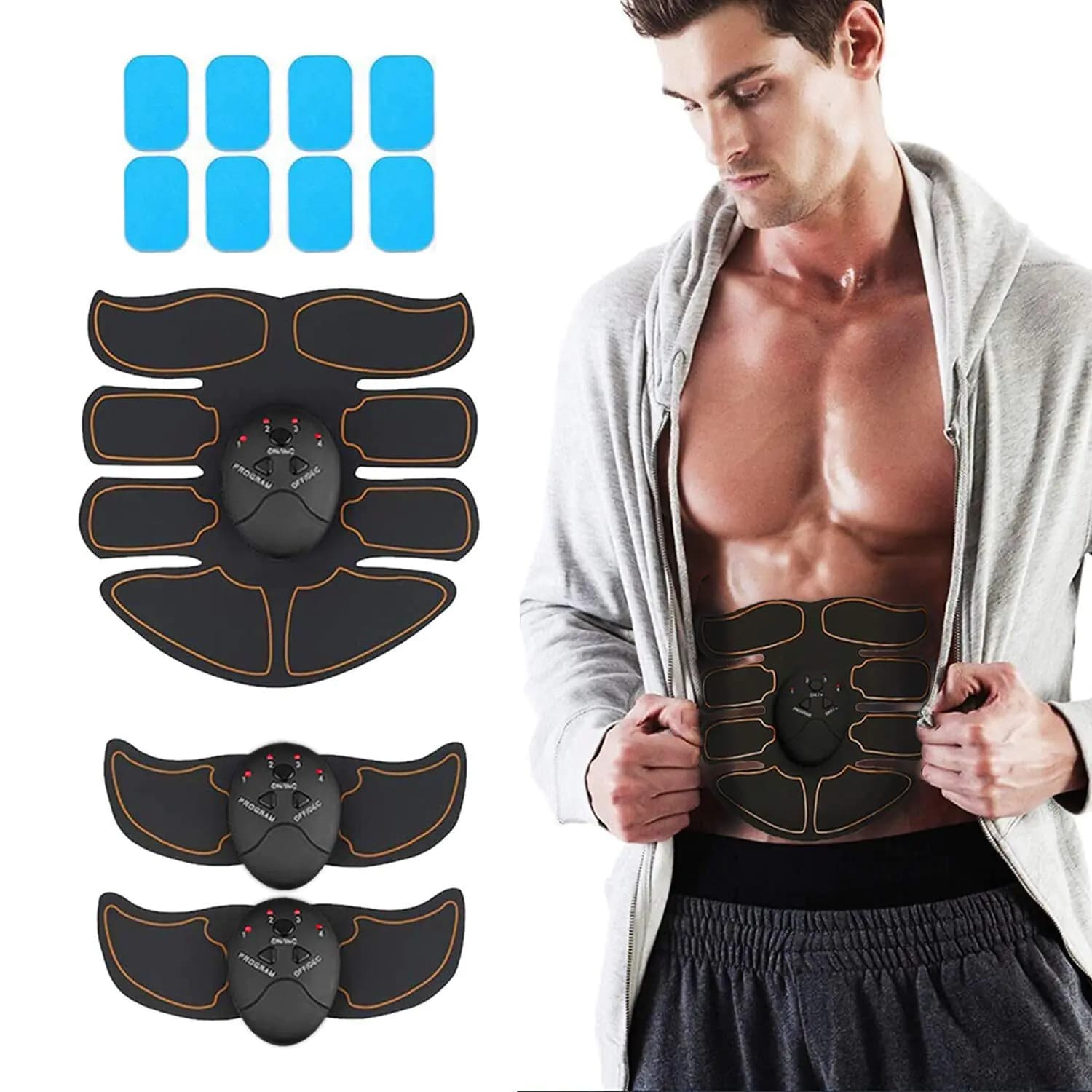Muscle Stimulator Abdominal Toning Belt Black