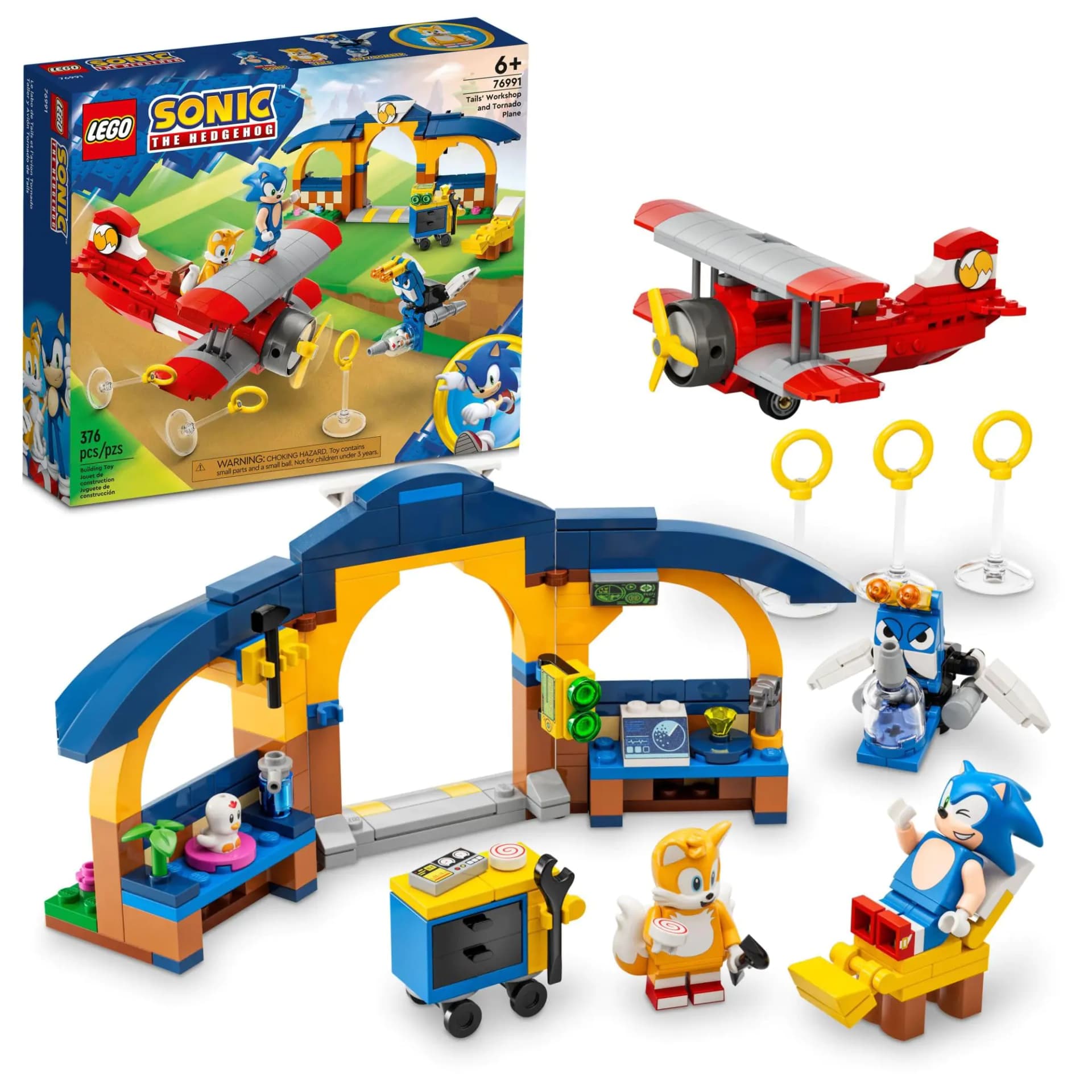 LEGO Sonic Tails' Workshop Tornado Plane Set