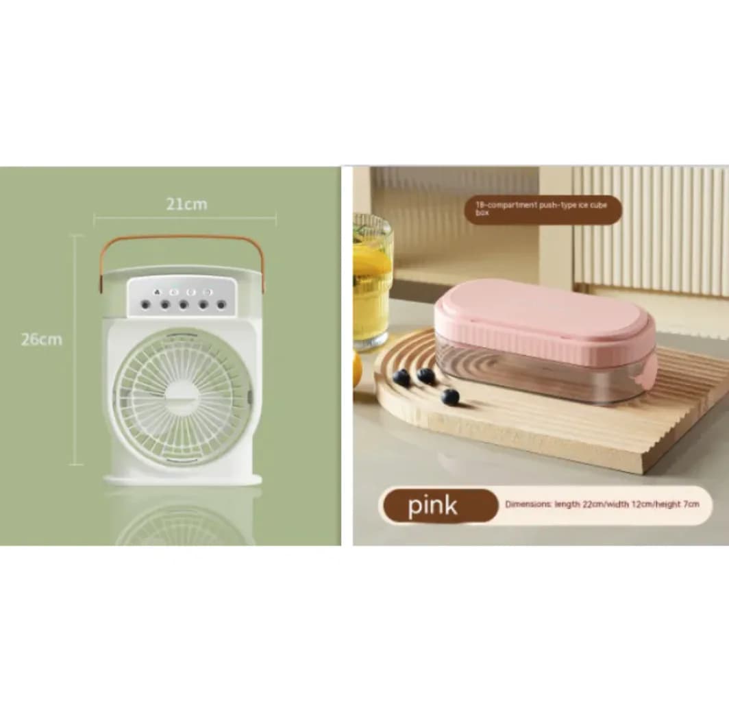 USB Mini Air Cooler & Humidifier with LED Lights