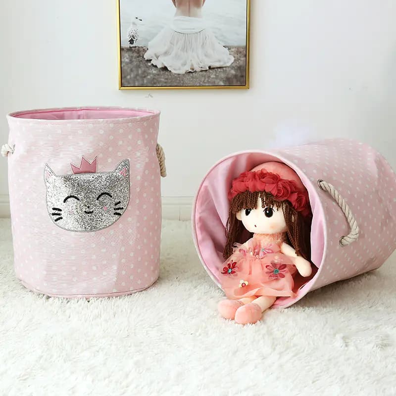 Foldable Laundry Basket for Kids' Toys and Clothes