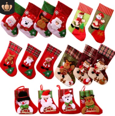 Christmas Decorations: Santa Stockings & Tree Ornaments