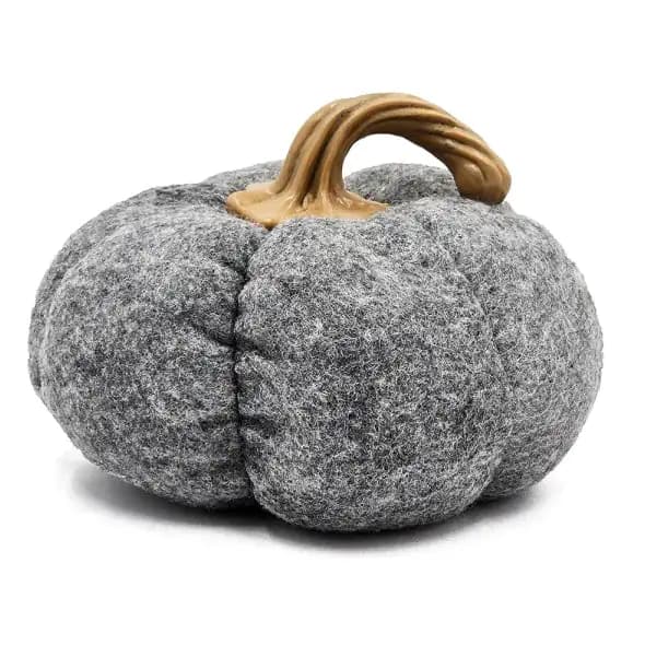 Gray Pumpkin Ornament Set of 3