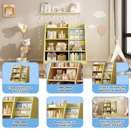 Wooden Toy Storage Organizer Cabinet