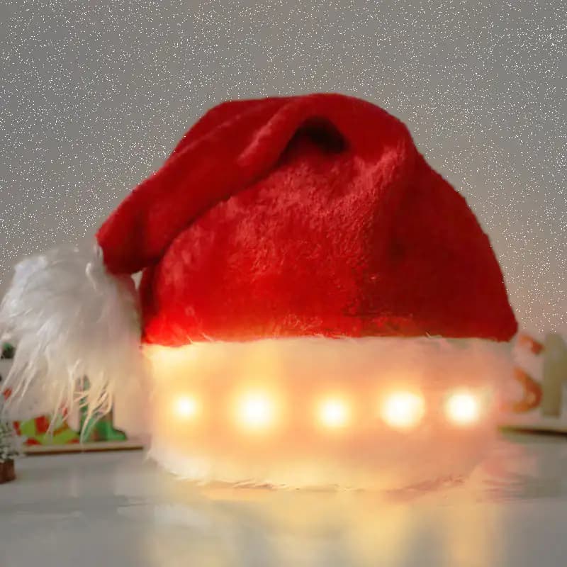 LED Light-Up Santa Hat