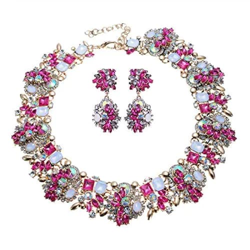Vintage Crystal Rhinestone Statement Choker Set