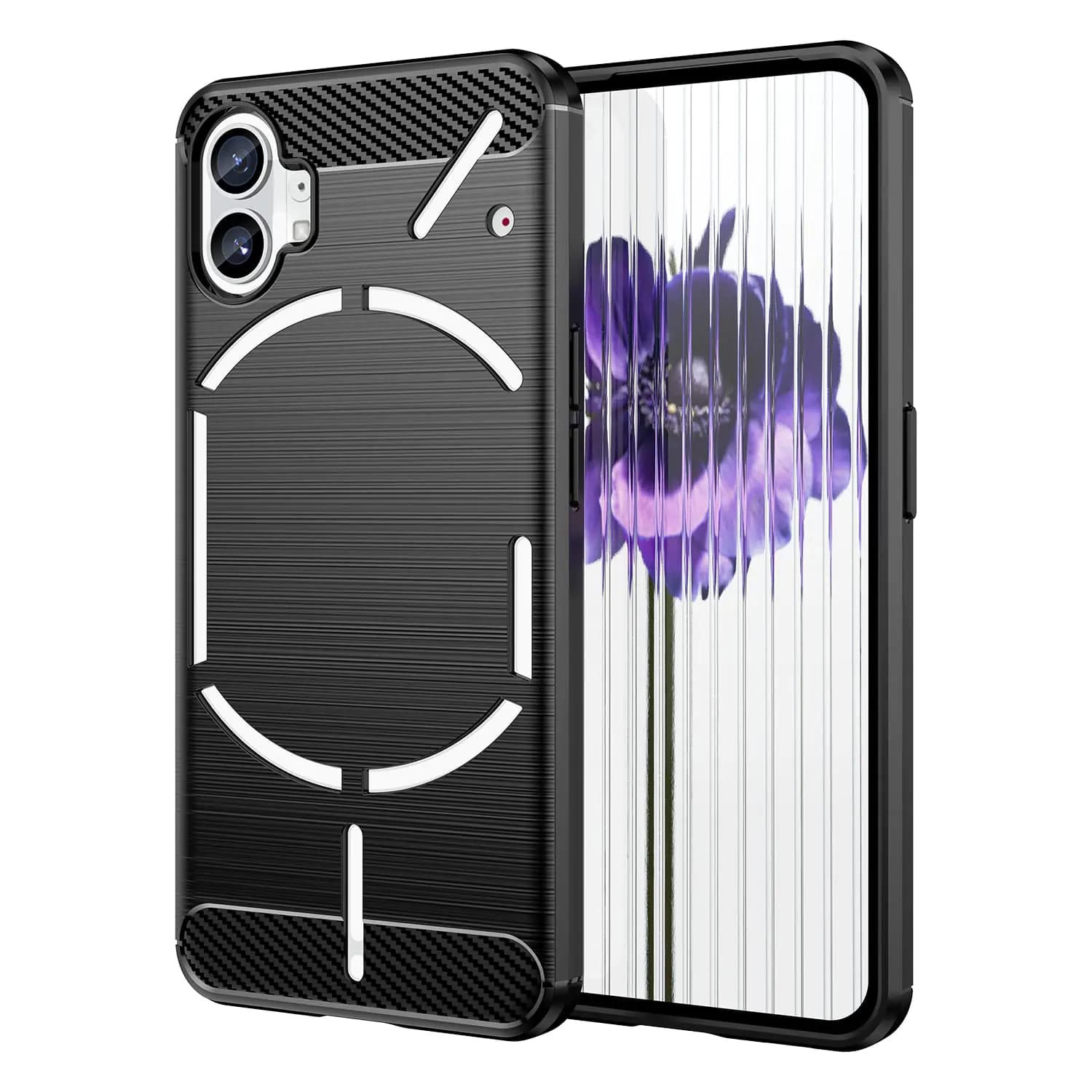 Aikcks for Nothing Phone 1 phone case: shockproof phone case - anti drop protection phone case - shock absorbing flexible TPU protection phone case - Phone 1 phone case (Black)