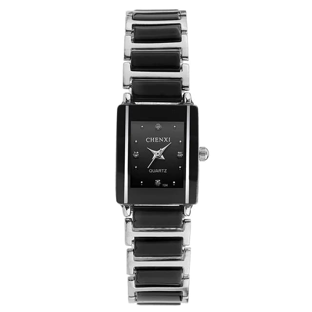 Fashionable Square Ceramic Couple Watches 104A