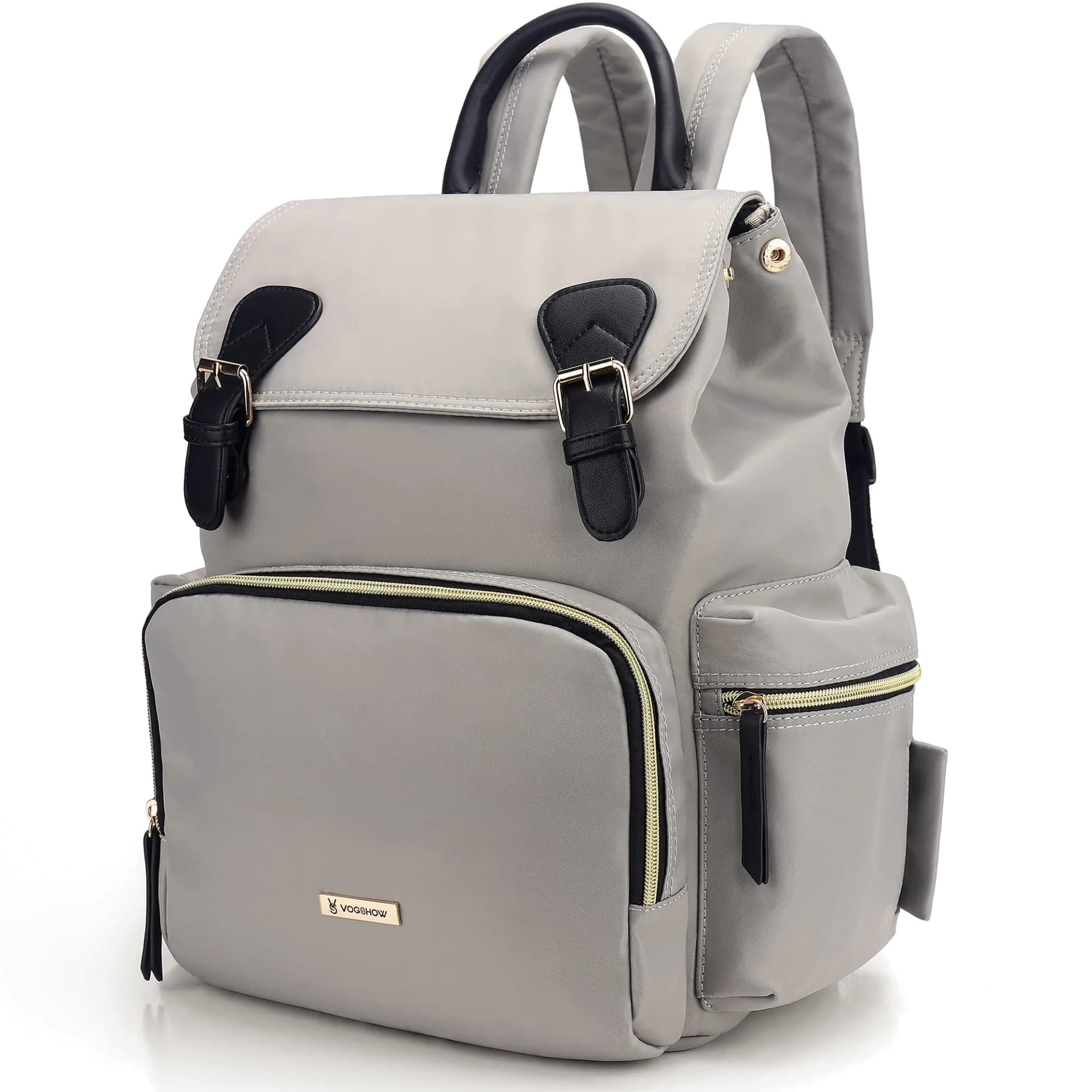 Modern Gray Diaper Bag Backpack