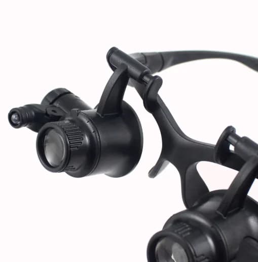 Head-Mounted Magnifying Glass with Dual LED Lights 10x/20x