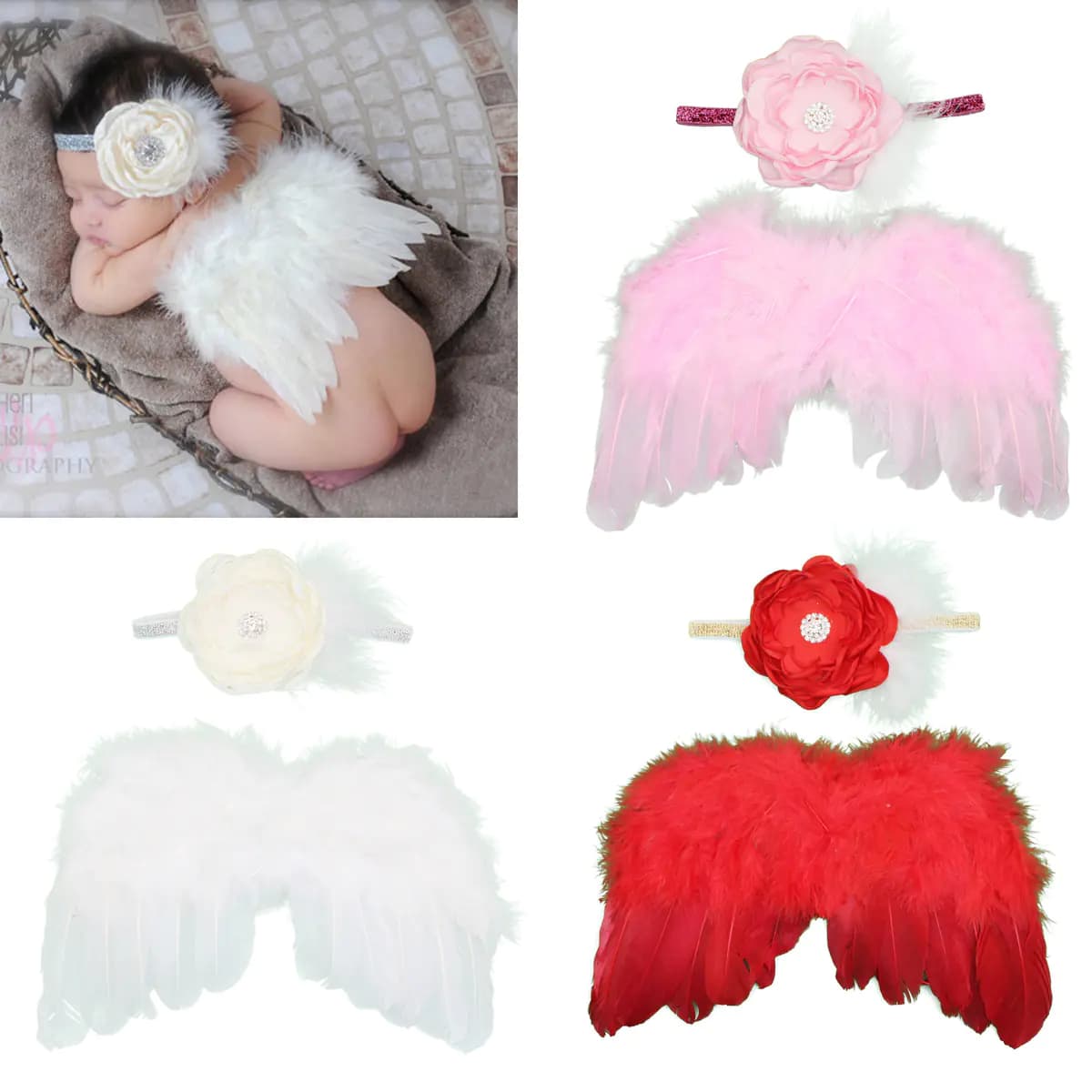 Children's Angel Feather Wings Hair Accessories